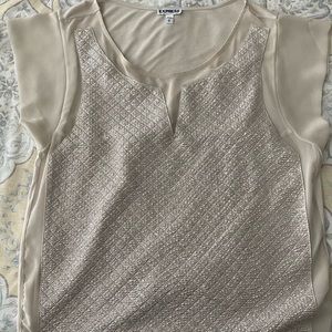 Express champagne simmer panel shirt